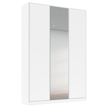 Alabama Alpine White 136cm 3 Door Mirror Wardrobe