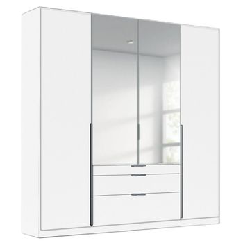 Alabama Alpine White 181cm 4 Door Combi Wardrobe
