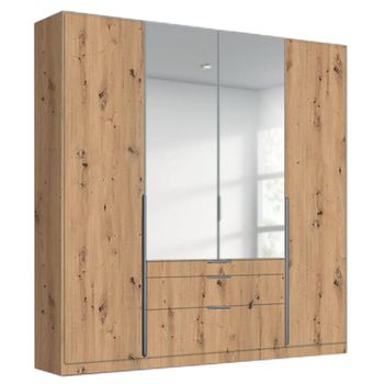 Alabama Artisan Oak 181cm 4 Door Combi Wardrobe