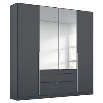 Alabama Metallic Dark Grey 181cm 4 Door Combi Wardrobe