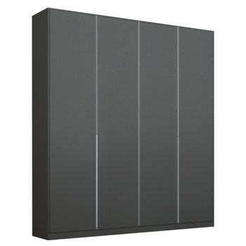 Alabama Metallic Dark Grey 181cm 4 Door Wardrobe