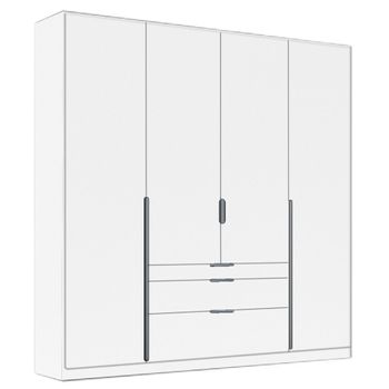 Alabama Alpine White 181cm 4 Door Drawer Wardrobe