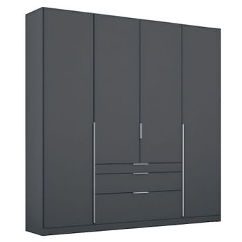 Alabama Metallic Dark Grey 181cm 4 Door Drawer Wardrobe