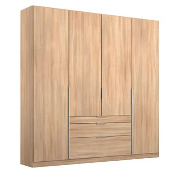 Alabama Sonoma Oak 181cm 4 Door Drawer Wardrobe