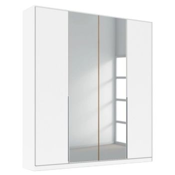 Alabama Alpine White 181cm 4 Door Mirror Wardrobe