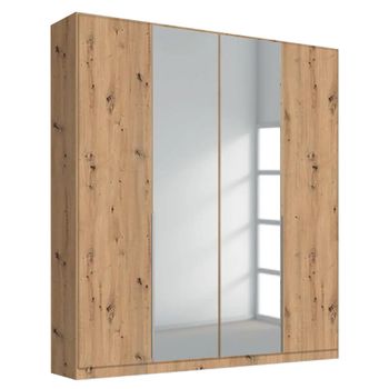 Alabama Artisan Oak 181cm 4 Door Mirror Wardrobe