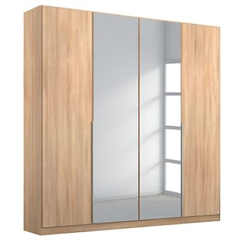 Alabama Sonoma Oak 181cm 4 Door Mirror Wardrobe