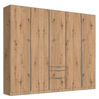 Alabama Artisan Oak 226cm 5 Door Drawer Wardrobe