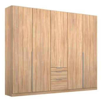 Alabama Sonoma Oak 226cm 5 Door Drawer Wardrobe