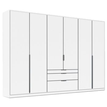 Alabama Alpine White 271cm 6 Door Drawer Wardrobe