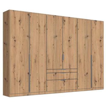 Alabama Artisan Oak 271cm 6 Door Drawer Wardrobe