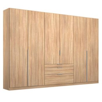 Alabama Sonoma Oak 271cm 6 Door Drawer Wardrobe
