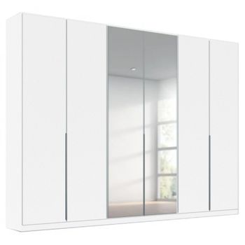 Alabama Alpine White 271cm 6 Door Mirror Wardrobe