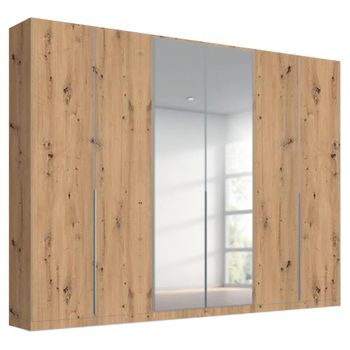 Alabama Artisan Oak 271cm 6 Door Mirror Wardrobe