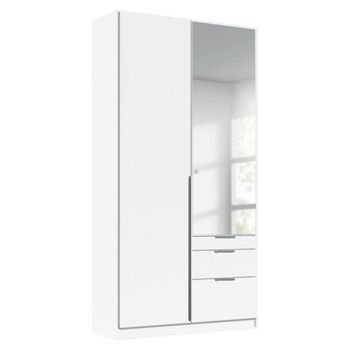 Alabama Alpine White 91cm 2 Door Combi Wardrobe