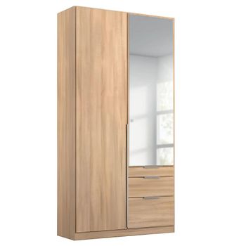 Alabama Sonoma Oak 91cm 2 Door Combi Wardrobe