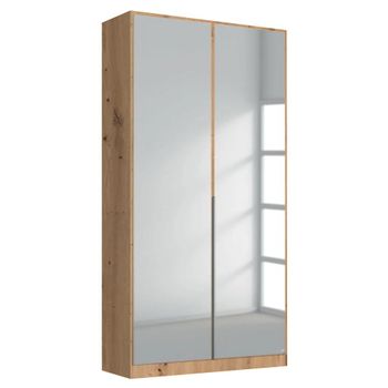 Alabama Mirrored Artisan Oak 91cm 2 Door Wardrobe