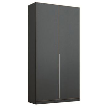 Alabama Metallic Dark Grey 91cm 2 Door Wardrobe
