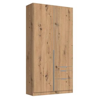 Alabama Artisan Oak 91cm 2 Door 3 Drawer Wardrobe