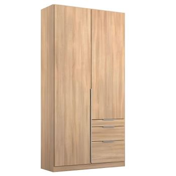 Alabama Sonoma Oak 91cm 2 Door 3 Drawer Wardrobe
