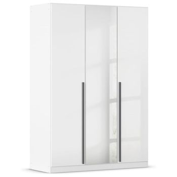Alba Alpine White 136cm 3 Door Mirror Wardrobe