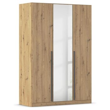 Alba Artisan Oak 136cm 3 Door Mirror Wardrobe