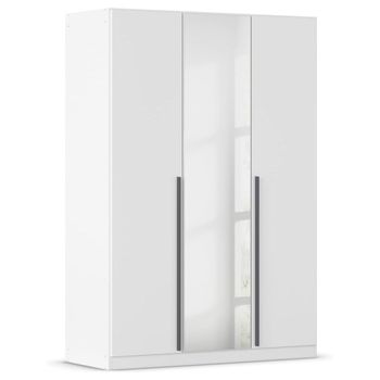 Alba White Gloss 136cm 3 Door Mirror Wardrobe