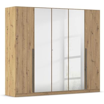 Alba Artisan Oak 226cm 5 Door Mirror Wardrobe