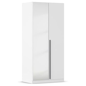 Alba Alpine White 91cm 2 Door Mirror Wardrobe