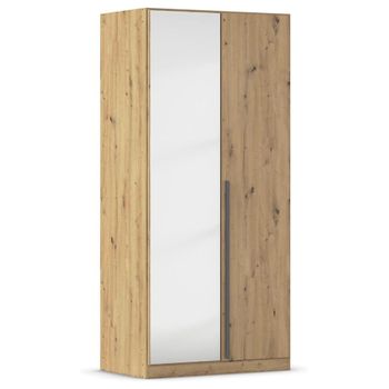Alba Artisan Oak 91cm 2 Door Mirror Wardrobe