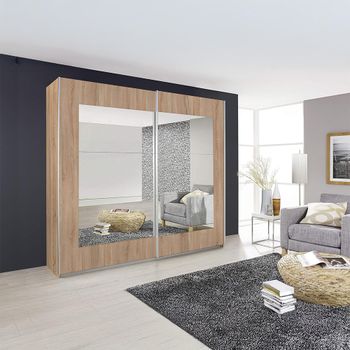 Alegro Sonoma Oak 181cm 2 Door with Mirror Sliding Wardrobe