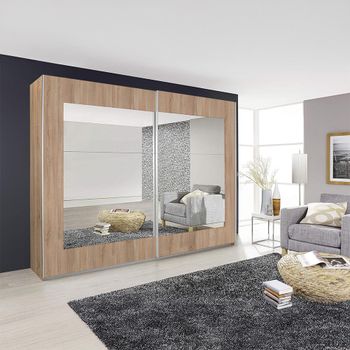 Alegro Sonoma Oak 226cm 2 Door with Mirror Sliding Wardrobe