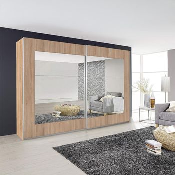 Alegro Sonoma Oak 271cm 2 Door with Mirror Sliding Wardrobe