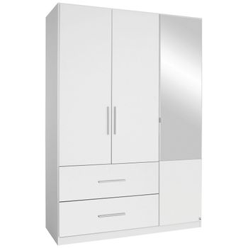 Alvor Alpine White 136cm 3 Door Combi Wardrobe
