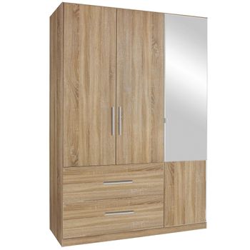 Alvor Sonoma Oak 136cm 3 Door Combi Wardrobe