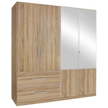 Alvor Sonoma Oak 181cm 4 Door Combi Wardrobe