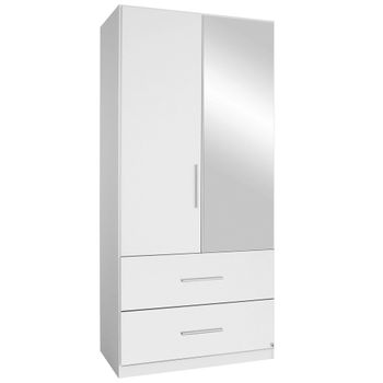 Alvor Alpine White 91cm 2 Door Combi Wardrobe