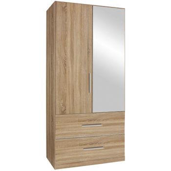 Alvor Sonoma Oak 91cm 2 Door Combi Wardrobe