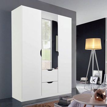 Arnstein Alpine White 136cm 3 Door Combi Wardrobe