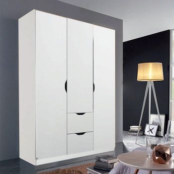 Arnstein Alpine White 136cm 3 Door 2 Drawer Wardrobe