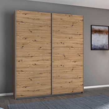 Aurelio Artisan Oak 175cm 2 Door Sliding Wardrobe