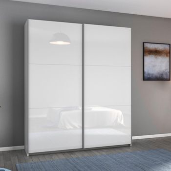 Aurelio White Gloss 175cm 2 Door Sliding Wardrobe