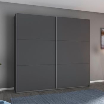 Aurelio Metallic Grey 218cm 2 Door Sliding Wardrobe