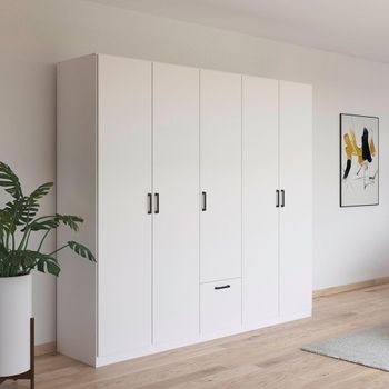Bari Alpine White 226cm 5 Door Wardrobe