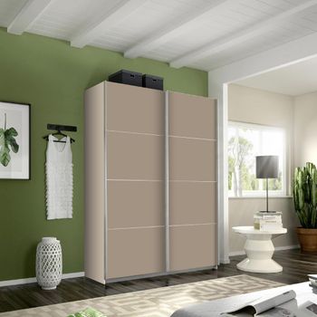 Belluno Champagne 136cm 2 Door Sliding Wardrobe