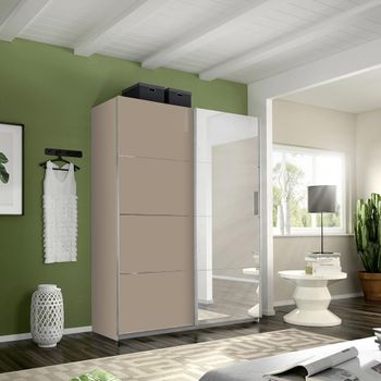 Belluno Champagne 136cm 2 Door Mirror Sliding Wardrobe