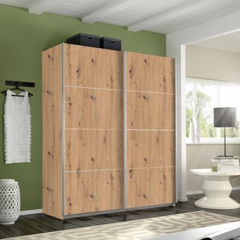 Belluno Artisan Oak 181cm 2 Door Sliding Wardrobe