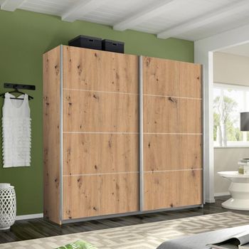 Belluno Artisan Oak 226cm 2 Door Sliding Wardrobe