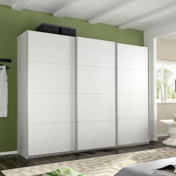Belluno Alpine White 271cm 3 Door Sliding Wardrobe