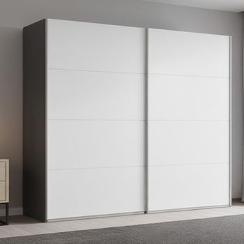 Beluga Extra Graphite and Alpine White 226cm 2 Door Sliding Wardrobe